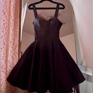 Black Sweetheart Fit-and-Flare Mini Dress